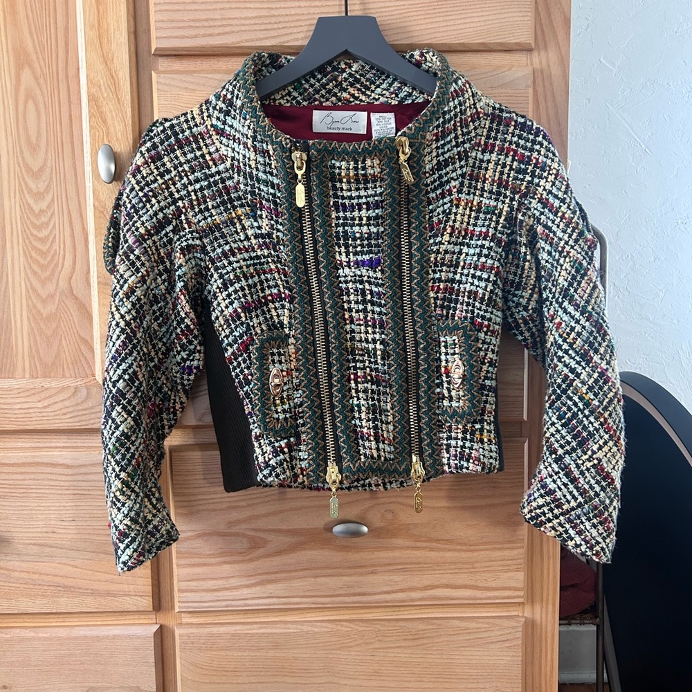 ✨ Byron Lars Tweed Moto Jacket — Size 2